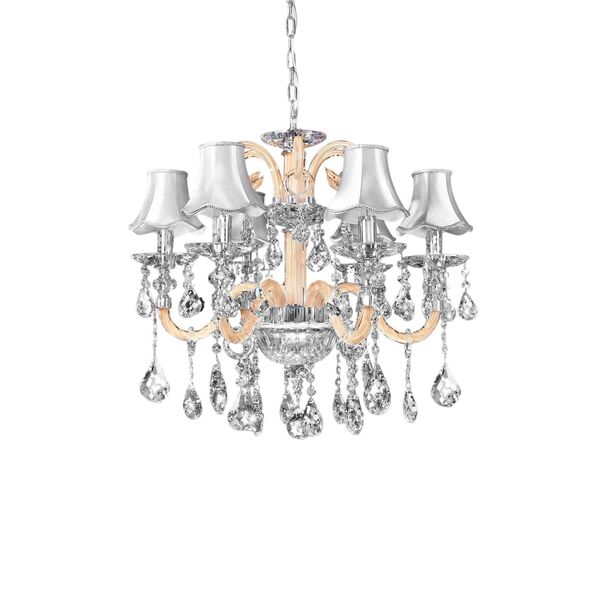 Хрустальная подвесная люстра Lumina Deco Denica LDP 66249-6 WT