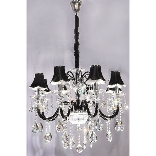 Хрустальная подвесная люстра Lumina Deco Denica LDP 66249-8 BK