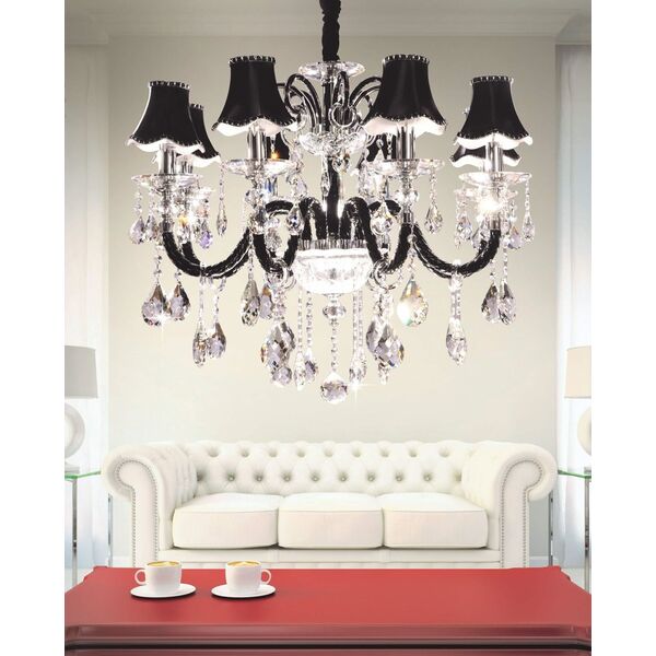 Хрустальная подвесная люстра Lumina Deco Denica LDP 66249-8 BK