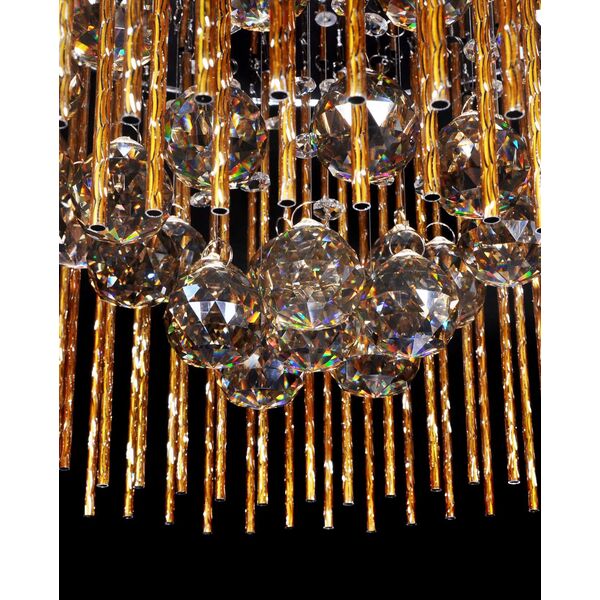 Хрустальная потолочная люстра Lumina Deco Soft Line LDC 7102-450 GD