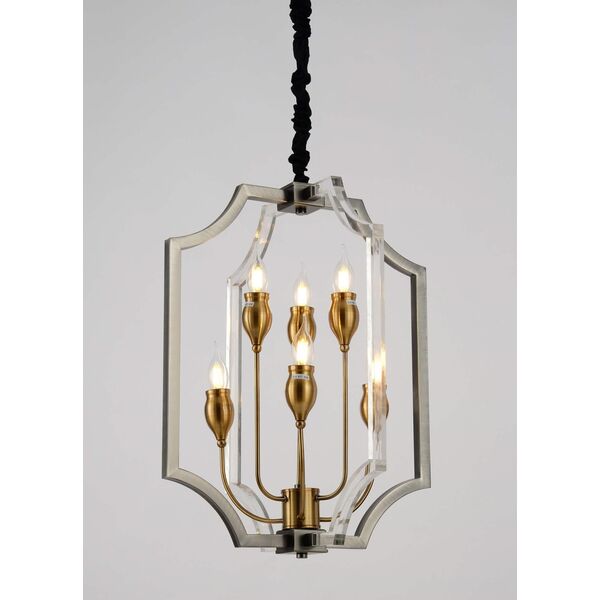 Подвесная люстра Lumina Deco Modesco LDP 8014-3+3 BK+AK