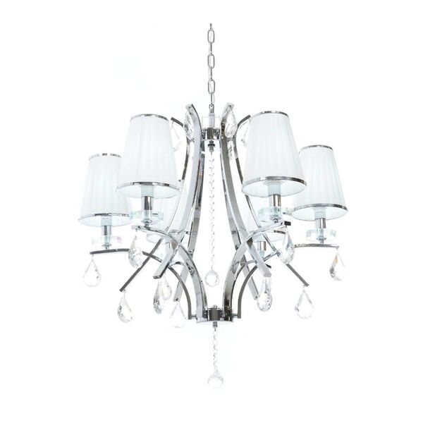 Хрустальная подвесная люстра Lumina Deco Glamour LDP 66247-6 WT+CHR