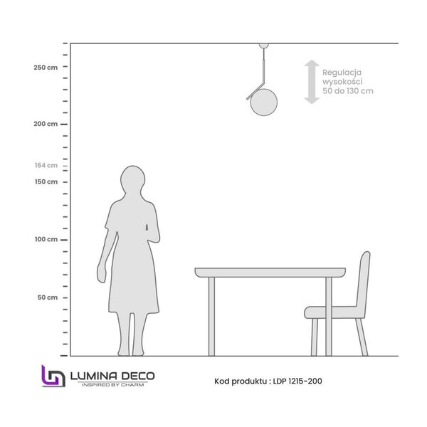 Подвесной светильник Lumina Deco Sorento LDP 1215-200 WT+GD