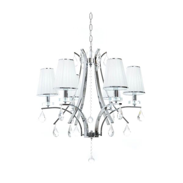 Хрустальная подвесная люстра Lumina Deco Glamour LDP 66247-6 WT+CHR