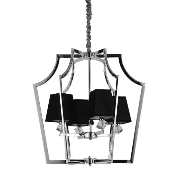 Подвесная люстра Lumina Deco Montero LDP 1249-4 CHR+BK