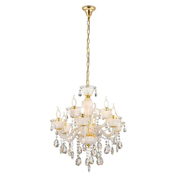 Хрустальная подвесная люстра Lumina Deco Eliza LDP 7028-6+3 WT