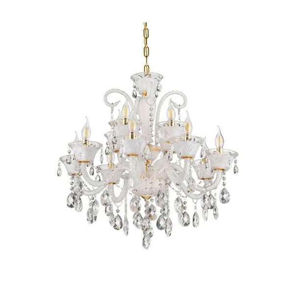 Хрустальная подвесная люстра Lumina Deco Eliza LDP 7028-8+4 WT