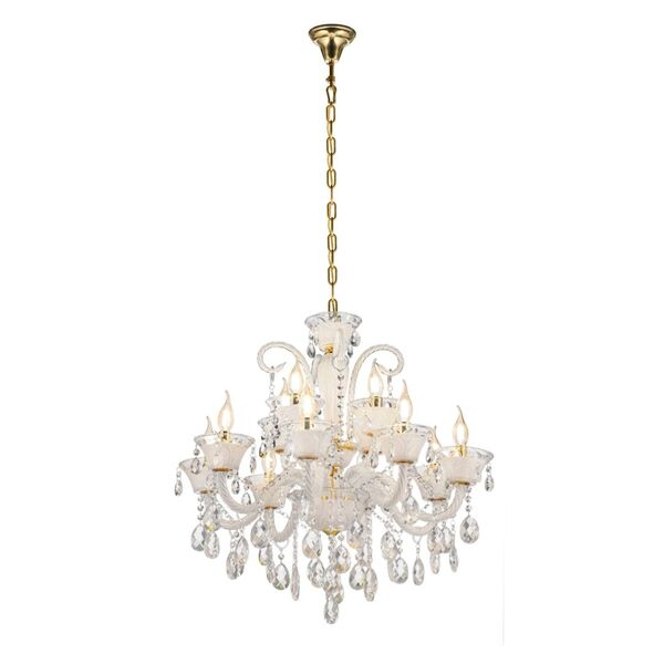 Хрустальная подвесная люстра Lumina Deco Eliza LDP 7028-8+4 WT