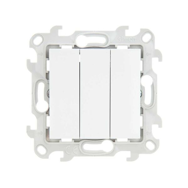 Трехклавишный выключатель 10AX 250В~ белого цвета S24 Harmonie Simon