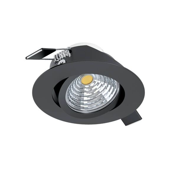 33997 Встраиваемый светильник диммируемый SALICETO, 6W (LED), 4000K, 500lm, Ø88, алюминий, черный