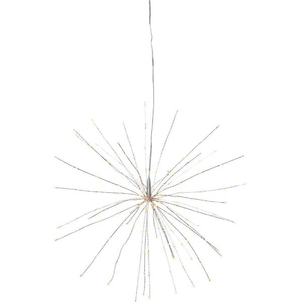 411427 Декоративный подвес FIREWORK, Ø450, 200X0,06W(LED), сталь, серебряный, пластик, прозрачный