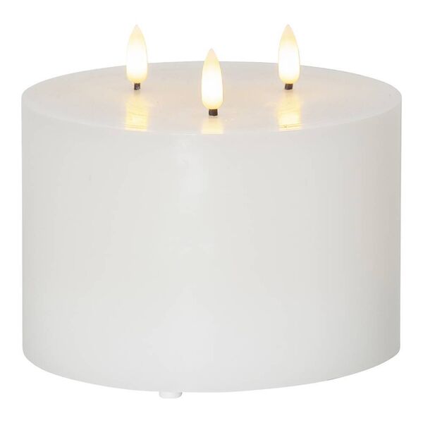 411546 Светодиод свеча FLAMME, 3X0,06W(LED), воск, пластик, белый
