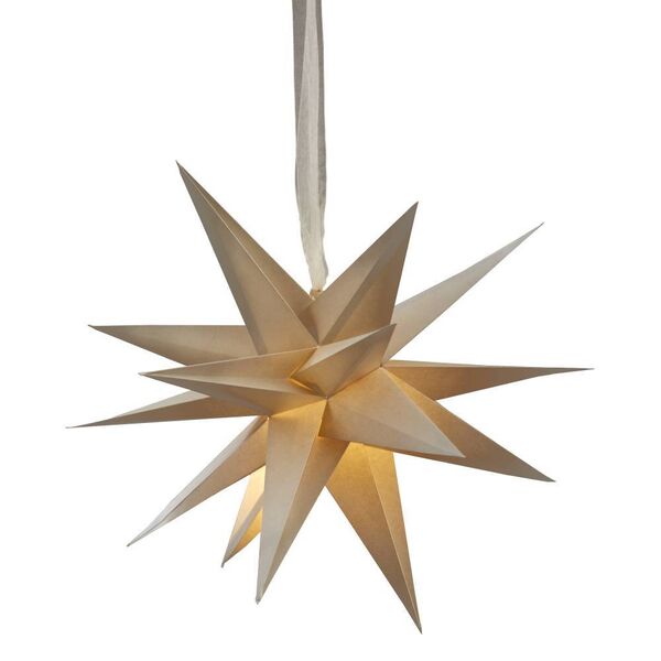 411566 Бумажная звезда DECEMBER, Ø350, бежевый