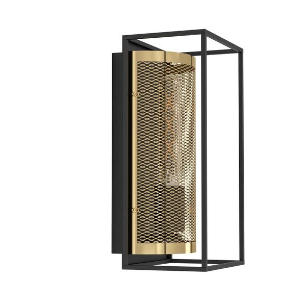43789 Бра (настенный светильник) NOHALES, 1X40W (E27), H320, сталь, черный, латунь