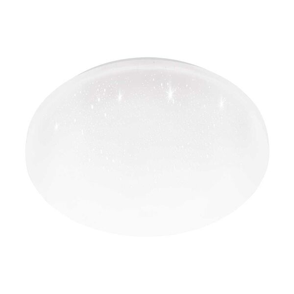 900363 Настенно-потолочный светильник FRANIA-S, LED 18W, 1850lm, IP44, H55, Ø310, сталь, белый/пластик с эффектом кристаллов, белый