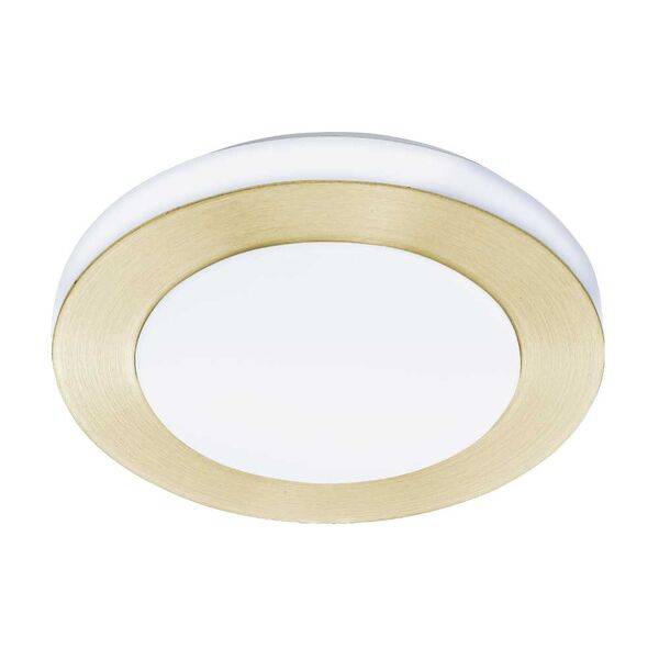 900369 Потолочный светильник LED CARPI, LED 3X2,7W, 1110lm, IP44, Ø300, A75, сталь, матовая латунь, белый/пластик, белый