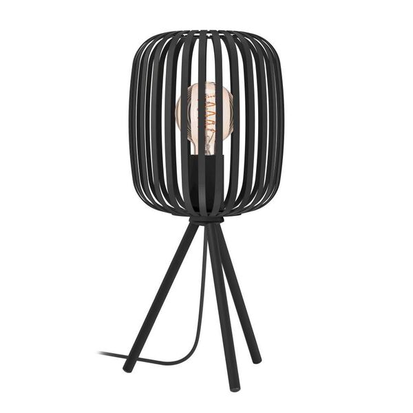 900519 Настольная лампа ROMAZZINA, 1x40W, E27, H435, Ø200, основание: Ø225, сталь, черный