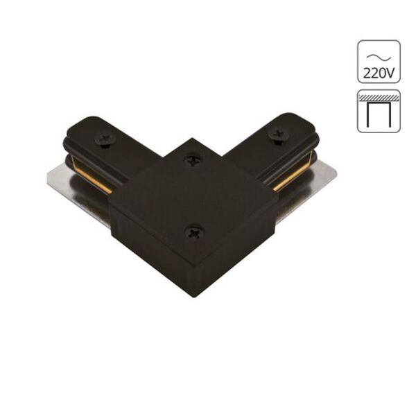 КОННЕКТОР УГЛОВОЙ ДЛЯ ШИНОПРОВОДА ЧЕРНЫЙ L TRACK ACCESSORIES  *  Вт IP 20  ARTE LAMP
