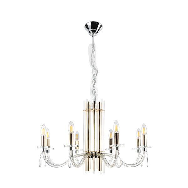 AURELIO SP8 GOLD+CHROME/TRANSPARENT