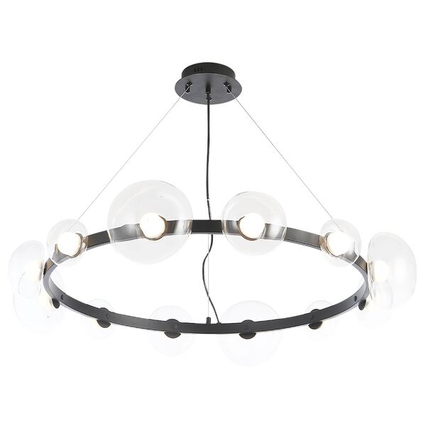 ((Люстра BOSQUE SP12 BLACK/TRANSPARENT