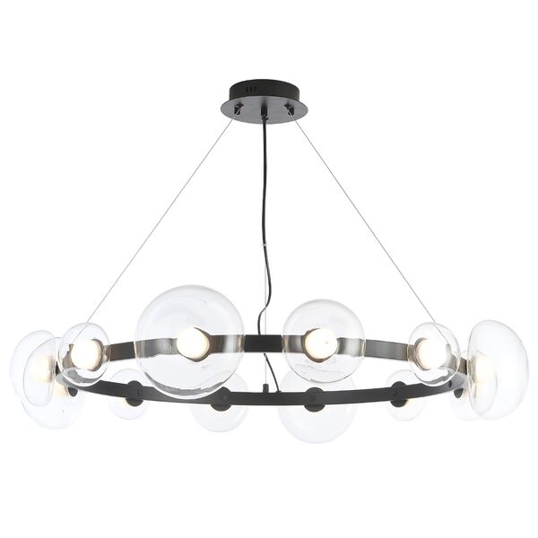 ((Люстра BOSQUE SP12 BLACK/TRANSPARENT