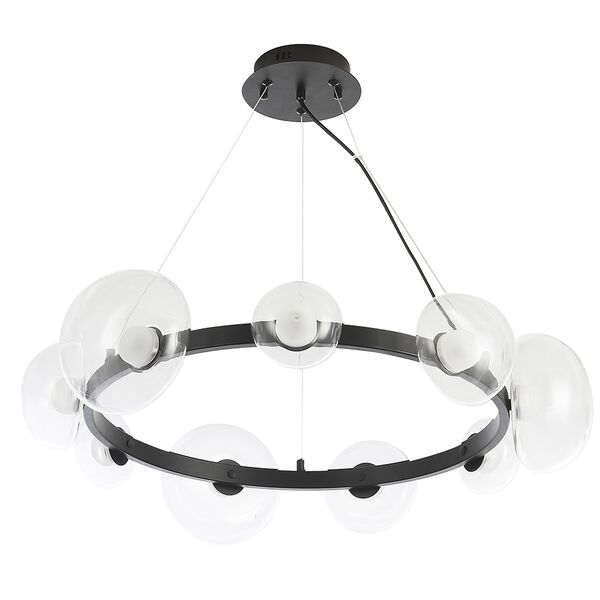 Люстра BOSQUE SP9 BLACK/TRANSPARENT