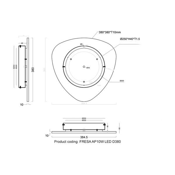 ((Бра FRESA AP10W LED D380WHITE
