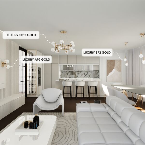 ((Люстра LUXURY SP12 GOLD
