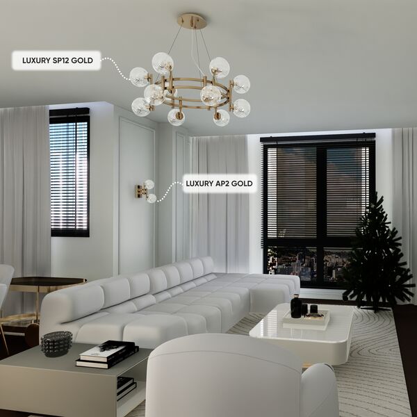 ((Люстра LUXURY SP12 GOLD