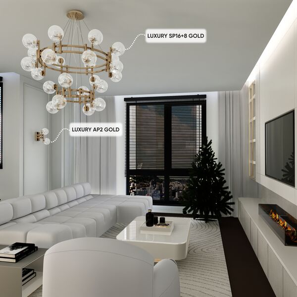 ((Люстра LUXURY SP16+8 GOLD