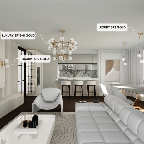((Светильник подвесной LUXURY SP2 GOLD