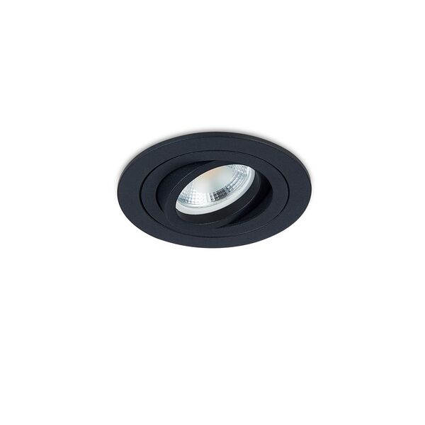 Donolux LED Basis св-к встраиваемый, поворотный круглый, GU10, D92хH54мм, IP20, черный, без лампы