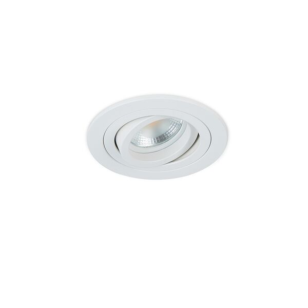 Donolux LED Basis св-к встраиваемый, поворотный круглый, GU10, D92хH54мм, IP20, белый, без лампы