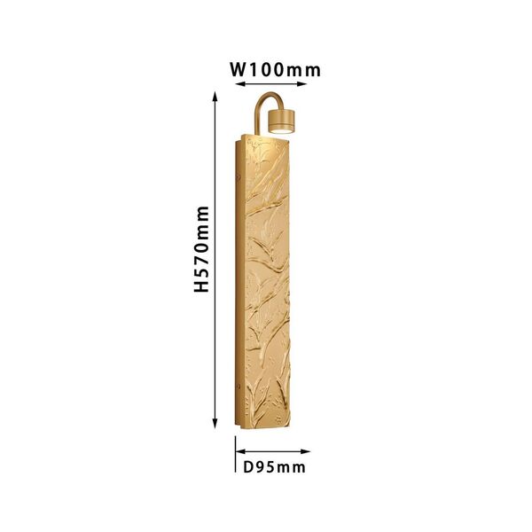 ((настенный светильник Exemplum 1*LED*5W, 450LM, 4000K, included  основание с фактурой дерева цвета