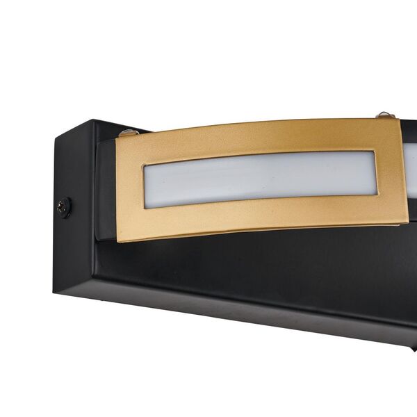 ((настенный светильник Rota LED*9.6W, 864LM, 4000K, included основание черного матового цвета с золо