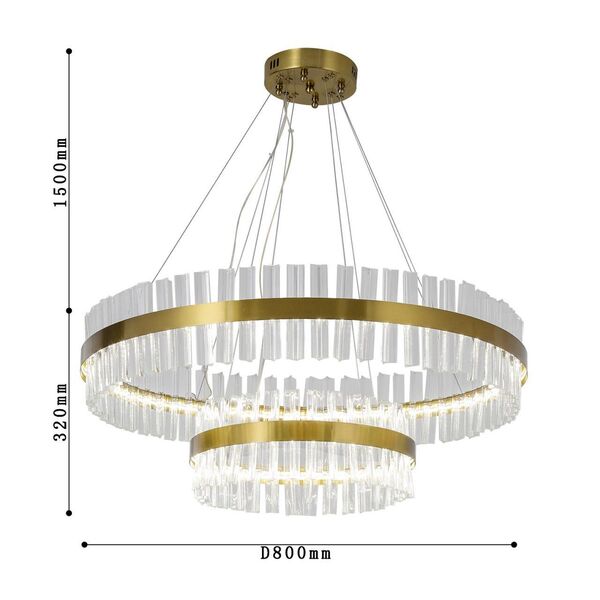 ((подвесная люстра Placerat LED*40W + LED*20W, 4800LM, 3000-6000K, included, remote control цвет обр