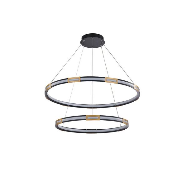 ((подвесная люстра Rota LED*103.2W, 9288LM, 4000K, included основание черного матового цвета с золот