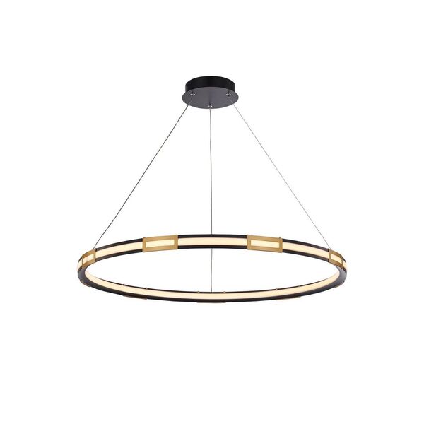 ((подвесная люстра Rota LED*59.4W, 5400LM, 4000K, included основание черного матового цвета с золоты