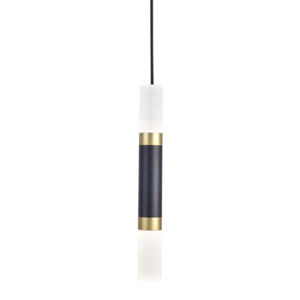((подвес Doppelt LED*7W, 200LM, 4000K, included каркас черного цвета, цельно-акриловые плафоны белог