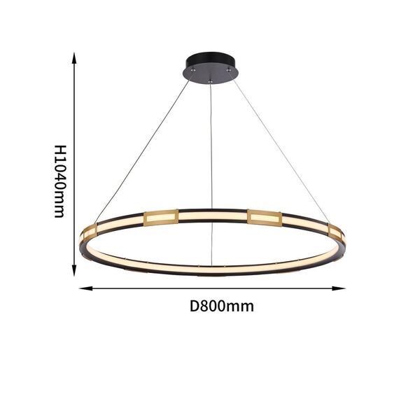 ((подвесная люстра Rota LED*59.4W, 5400LM, 4000K, included основание черного матового цвета с золоты