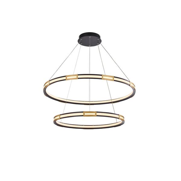 ((подвесная люстра Rota LED*103.2W, 9288LM, 4000K, included основание черного матового цвета с золот