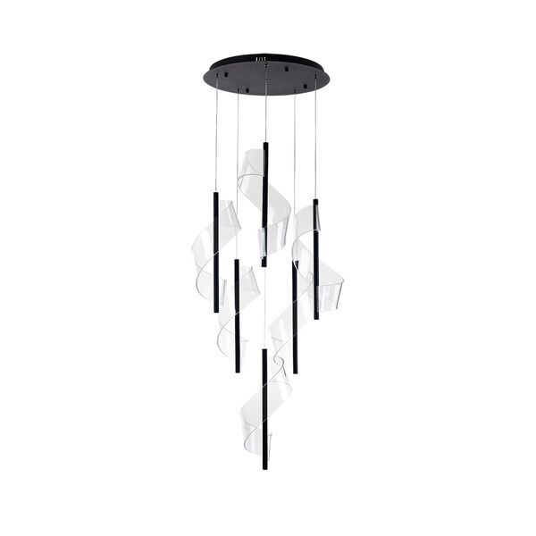 ((08042-6A,19 Подвес Илина черный d60 h200 Led 84W (4000K)