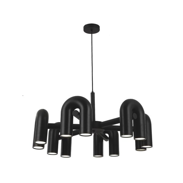 ((08465-6,19 Люстра Канти черный d80 h150 Led 72W (3000-6000K)