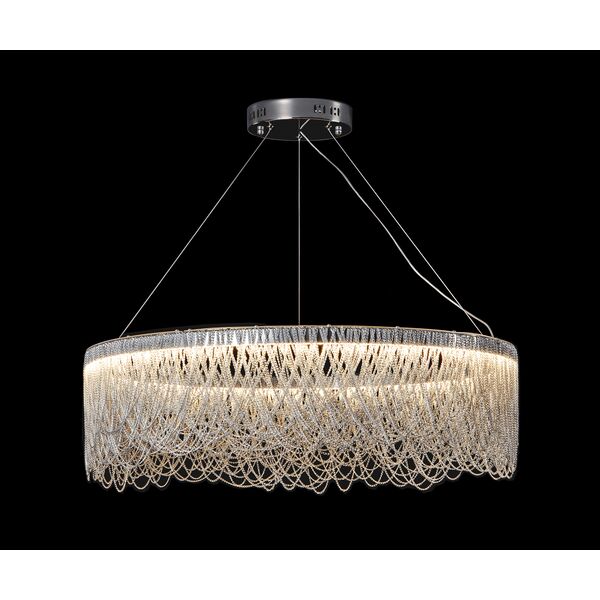 ((07671-80,02 Люстра Рикси хром d80 h142 Led 56W (3000K-6000K)