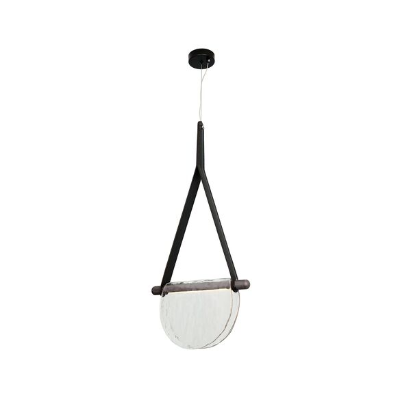 ((07687-30,19(21) Подвес Тэрро черный (плафон прозрачный) w37*5 h120 Led 8W (4000K)