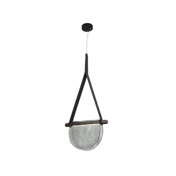 ((07687-30,19(16) Подвес Тэрро черный (плафон серый) w37*5 h120 Led 8W (4000K)