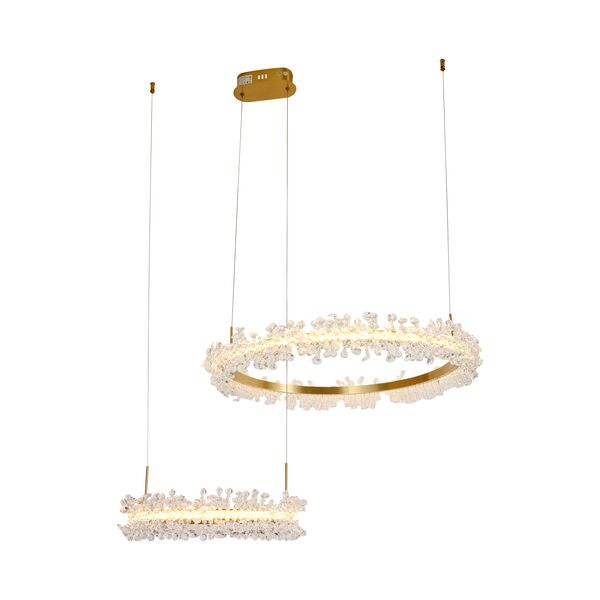 ((08245,36PA(4000K) Подвес Лаура латунь d40+60 h150 Led 60W (4000K) с пультом ДУ
