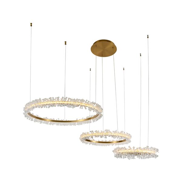 ((08246,36PA(4000K) Подвес Лаура латунь d40+60+80 h150 Led 110W (4000K) с пультом ДУ