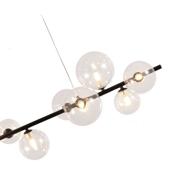 ((07608-7A,19 Люстра Иона черный w90*28 h150 G9 7*5W+ Led 17W (4000K) (Led) (лампами не комплектуетс