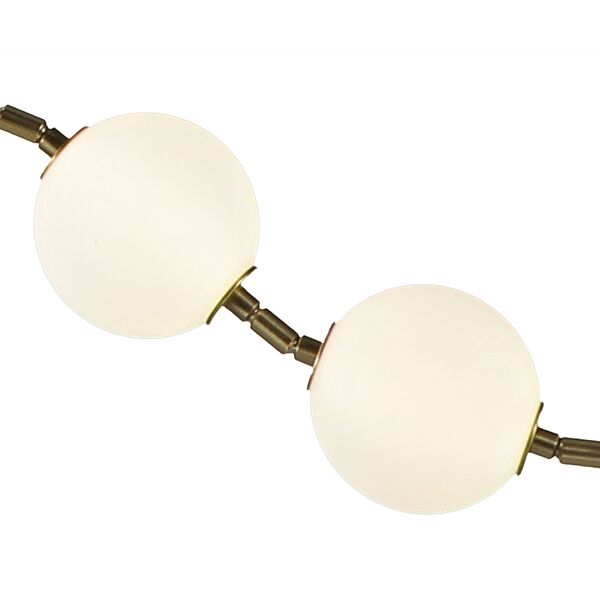 ((07623-10A,20 Подвес Стин бронза, плафоны белые w130*20 h100 Led 10*6W (4000К)
